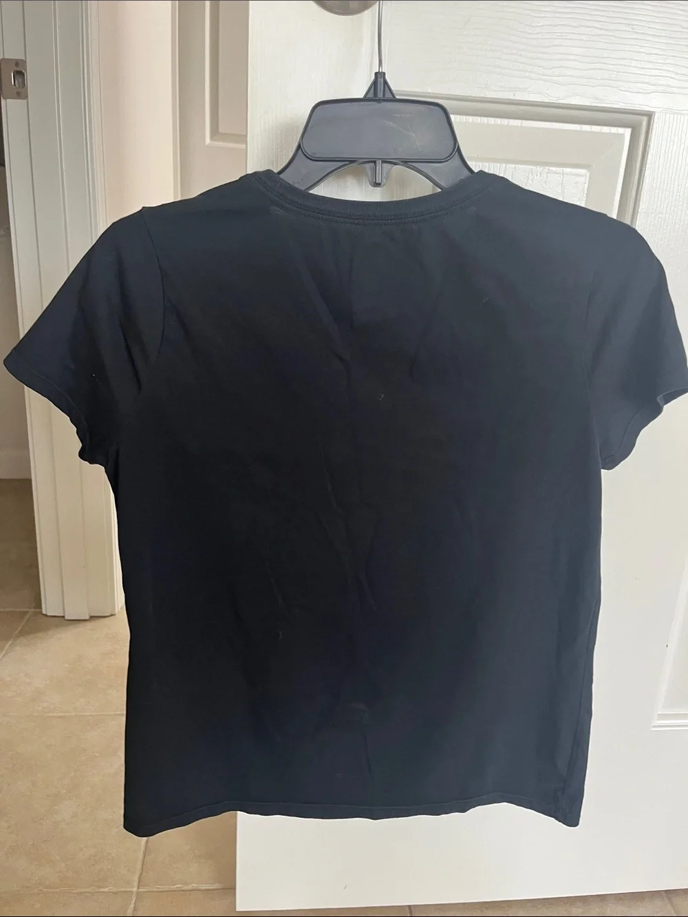 Nike Black Short-Sleeve Tee with Patterned White Logo